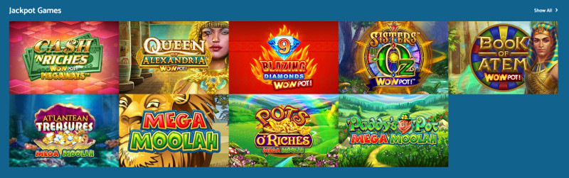 yeti casino jackpot games